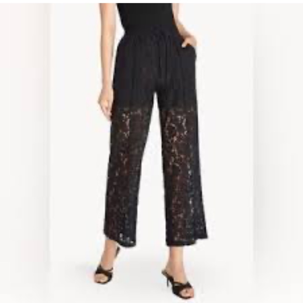 Nineminutes  black lace palazzo pants size 40 🇮🇹